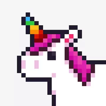 UNICORN: Раскраска по номерам и клеточкам Единорог